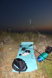 Operating on 70cm contest, with my FT-817 and 6 elements Yagi